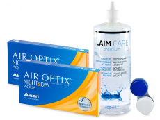 Air Optix Night and Day Aqua (2x3 Linsen) +  Laim-Care 400ml
