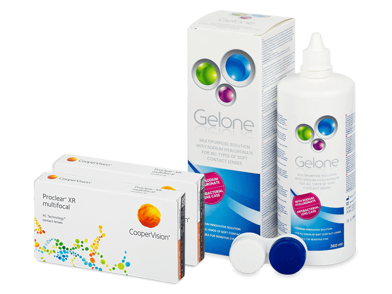 Proclear Multifocal XR (2x3 Linsen) + pflegemittel Gelone 360 ml