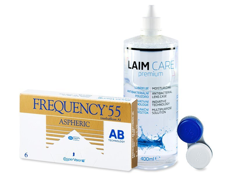 Frequency 55 Aspheric (6 Linsen) +  Laim-Care 400ml