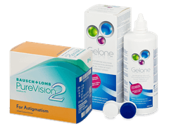 PureVision 2 for Astigmatism (6 Linsen) + pflegemittel Gelone 360 ml