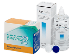PureVision 2 for Astigmatism (6 Linsen) + Laim Care Pflegemittel 400 ml