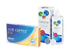 Air Optix EX (3 Linsen) + pflegemittel Gelone 360 ml