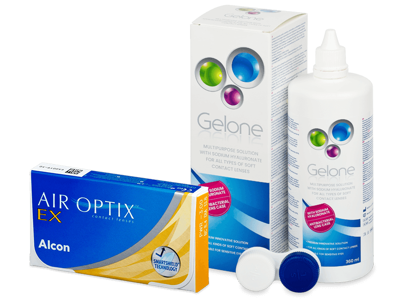 Air Optix EX (3 Linsen) + pflegemittel Gelone 360 ml