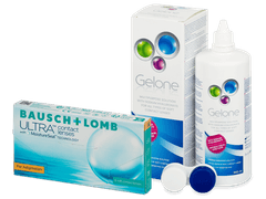 Bausch + Lomb ULTRA for Astigmatism (6 Linsen) + pflegemittel Gelone 360 ml