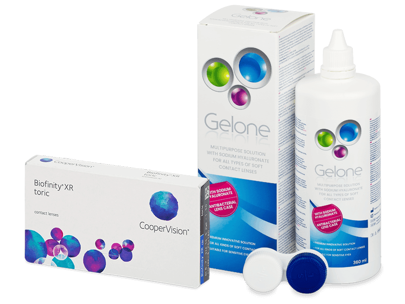 Biofinity XR Toric (3 Linsen) + pflegemittel Gelone 360 ml