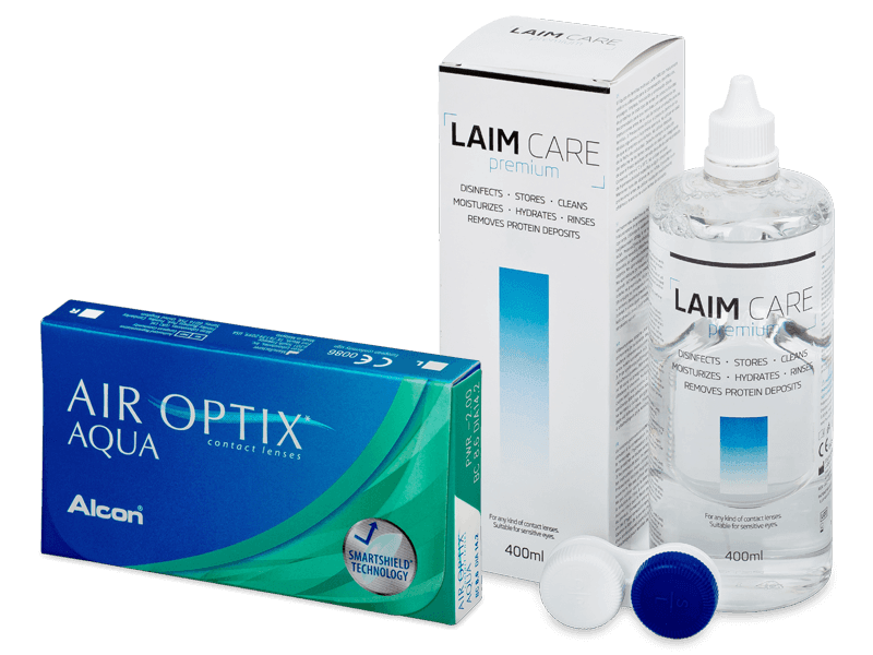 Air Optix Aqua (6 Linsen) + Laim Care Pflegemittel 400 ml