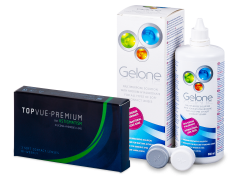 TopVue Premium for Astigmatism (3 Linsen) + Gelone 360 ml