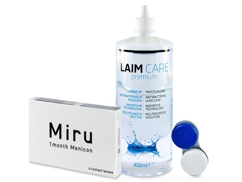Miru (6 Linsen) + Pflegemittel Laim-Care 400 ml