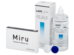 Miru (6 Linsen) + Pflegemittel Laim-Care 400 ml