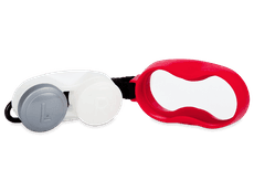 Linsenetui mit Karabiner - rot 
