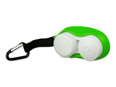 Linsenetui mit Karabiner - grün 
