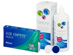 Air Optix Aqua (6 Linsen) + pflegemittel Gelone 360 ml